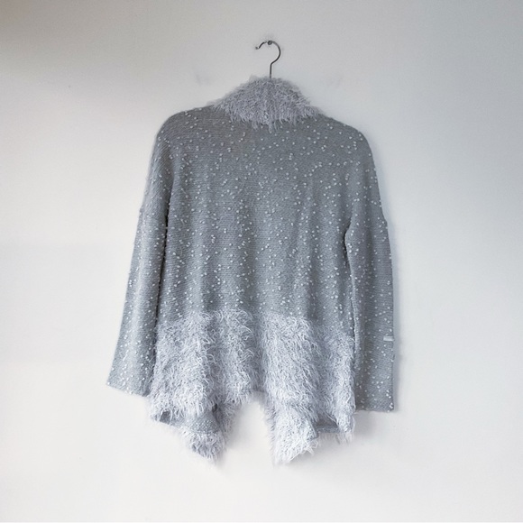 Elisa Cavaletti by Daniela Dallavalle Grey Open Front Bobble Cardigan Size M - Picture 4 of 11